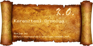 Keresztesi Orsolya névjegykártya
